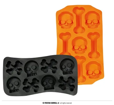Produktbild von Totenkopfknochen Halloween Eiswürfelform