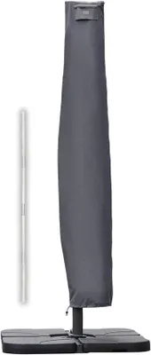Productafbeelding van Parasolhoes - Afdekhoes - Tuinmeubelen Beschermen - Waterdicht Oxford Materiaal - 260 cm - Grijs