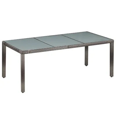 Produktbild von vidaXL 9-tlg. Garten-Essgruppe mit Auflagen Poly Rattan Grau