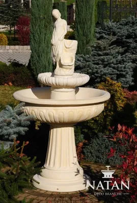 Image de Fontaine de jardin, fontaine en pierre, bassin, fontaine extérieure, 164 cm