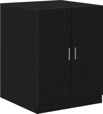 Produktbild von vidaXL Waschmaschinen-Schrank Schwarz Eichen-Optik Holzwerkstoff
