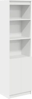 Zdjęcie produktu dla Komoda biała 50x35x180 cm Drewno klejone