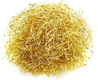 Produktbild von Engelshaar - gelockt Lametta ca. 15 Gramm - für Weihnachten & Advent als Deko Dekoration (Gold)