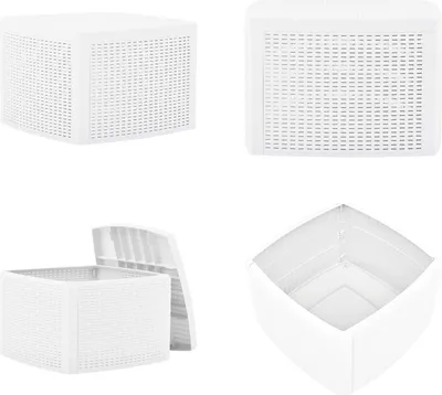 Image de vidaXL Table d'appoint blanche 54×54×36,5 cm Plastique - Table de jardin - Tables de jardin - Tables basses de jardin