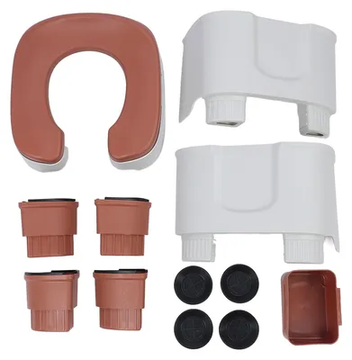 Produktbild von Toilettenstuhl mit rutschfester Unterseite, klappbar, mit Taschentuchbox, für Schwangere und Senioren, Khaki