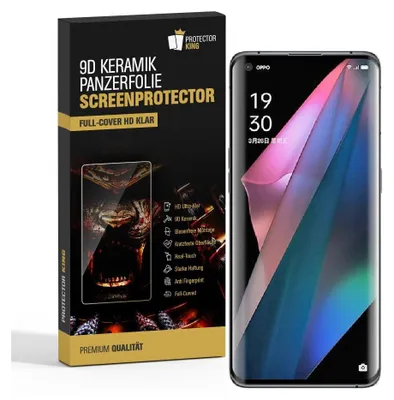 Produktbild von 1x Panzerfolie für Oppo Find X3 Pro FULL-CURVED Panzerfolie Displayschutz Panzerschutz Schutzfolie Displayfolie Folie ANTI-SHOK ANTI-BRUCH-ANTI-STOß