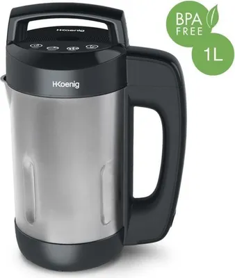 Immagine prodotto di H.Koenig MXC20 Frullatore riscaldante, 850 W, 1,1 L, acciaio inossidabile, 2 programmi di cottura, nero