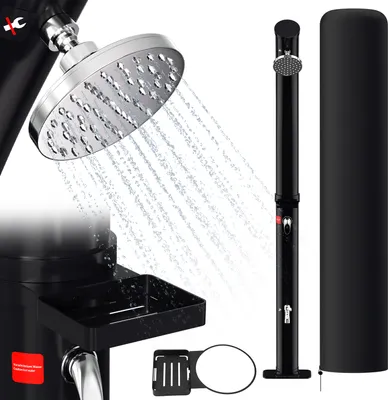 Obrázek produktu pro Jayseuw solární sprcha 20L s dešťovým krytem a mýdlenkou Letní sprcha s nožní sprchou Bazénová sprcha Zahradní sprcha Sprchová hlavice