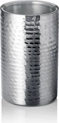 Produktbild von Flaschenkühler, Ø 12 cm, Höhe 19 cm, gehämmert, doppelwandig, Chromnickelstahl