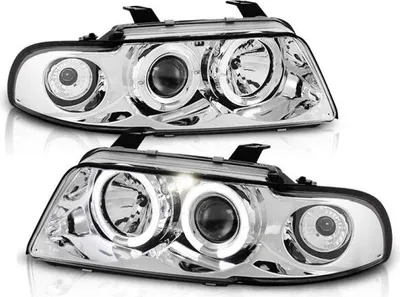 Produktbild von LED Angel Eyes Scheinwerfer passend für Audi A4 B5 94-98 chrom