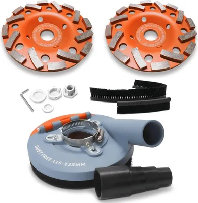 Image de Capot d'aspiration pour meuleuse d'angle 125 mm pour meules diamantées AS0022