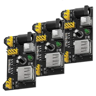 Produktbild von AZ-Delivery Stromversorgung MB102 Breadboard Netzteil Adapter Power Supply Modul 3.3V/5V, 3x Adapter