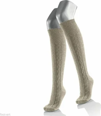 Produktbild von 1 Paar Trachtensocken Trachtenstrümpfe Zopfmuster Kniebund Schopper  Wiesn 39/41 beige