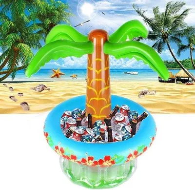 Produktbild von Aufblasbarer Palmenbierkühler Sommer Deko Strand