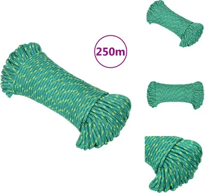 Produktbild von vidaXL Bootsseil Grün 3 mm 250 m Polypropylen -  Seile