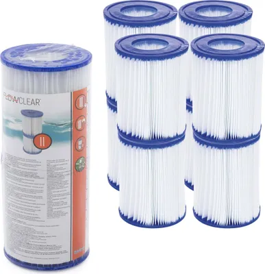 Produktbild von Bestway Filterkartuschen Gr.II Ø10,6 cm x H13,6 cm 8er Set , 58094