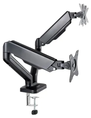 Produktbild von TooQ DB5132TNR-B, Klemme /Bolzen, 9 kg, 43,2 cm (17"), 81,3 cm (32"), 100 x 100 mm, Schwarz