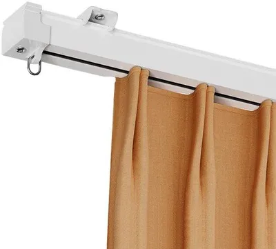 Obrázok produktu pre Uniqoos® Výsuvná závesová koľajnica, 100–500 cm, biela, hliník – tiché valčeky, zosilnená koľajnica pre ťažké záclony, vrátane montážneho materiálu