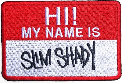 Produktbild von Eminem Slim Shady Name Badge Aufbügler