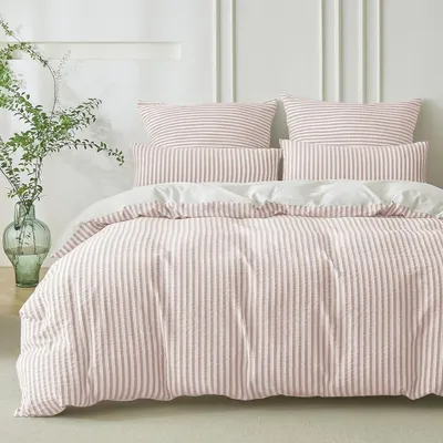 Immagine prodotto di Set di lenzuola 135x200 cm, 4 pezzi, in cotone, modello Jacquard