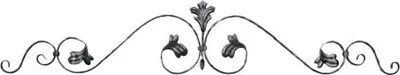Produktbild von LogistSystem - Schmiedeeisen Ornament Eisen geschmiedet 220x1200mm - z.B. als Element für Fenstergitter - Geländer - Zaun - Tor - Rosetten - Gitter 13.070