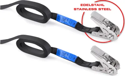 Produktbild von Spanngurte mit Edelstahlratsche, 500 cm, 2 Stück