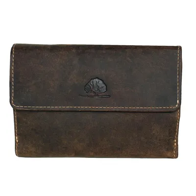 Produktbild von Greenburry Leder Geldbörse Damen braun Vintage Börse Portemonnaie Geldbeutel