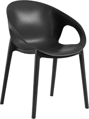 Image de Fauteuil de terrasse en POLYPROPYLENE Noir pour Exterieur