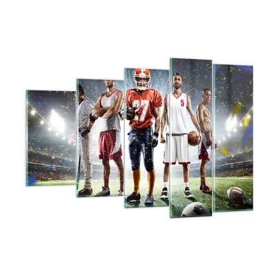 Produktbild von Bilder auf glas - Sport Sportler - 150x100cm - Glasbilder - Wandbilder - Kunstdruck - zum Aufhängen bereit - Wanddekoration aus Glas - Glas Bilder - Wandbild auf Glas - 5 Teile - GEG150x100-3873