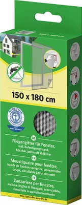 Produktbild von Moskitonetz Fliegengitter Fenster 150X180 Weiss Polyester Mit Klettband