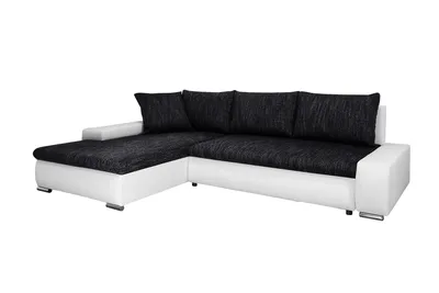 Image de Canapé d'angle en L TEO avec coffre de lit Fonction sommeil, Coin à dormir - Canapé Tissu simili-cuir, coin (Tissu : berlin 02 + madryt 120, Côté : gauche)