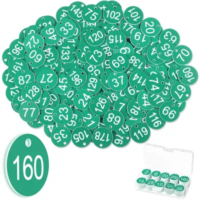Image de Omgoods - 200 étiquettes en plastique pour numéros de table, avec trou
