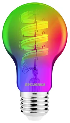 Produktbild von SYLVANIA Smart LED E27 | RGB - 16 Mio. Farben + Weiß | Vintage Glühbirne dimmbar | Mit Fernbedienung, App, Alexa, Siri & mehr steuerbar