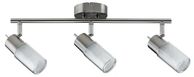 Image de 600.82.LED  Paulmann Plafonnier Spot Zygla Barre 3x4W GU10 LED 230V Métal brossé/Verre