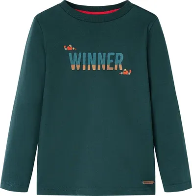 Produktbild von Kinder-Langarmshirt Dunkelgrün 116