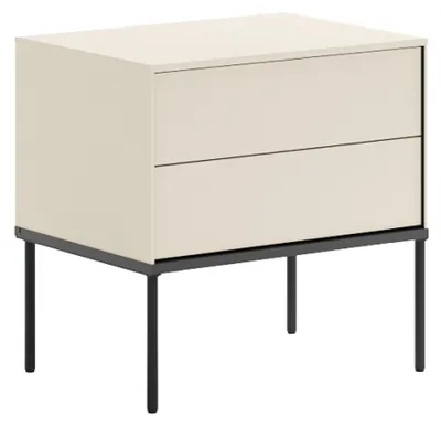 Immagine prodotto di Selsey Bellezo - Comodino con due cassetti, 56 cm, crema