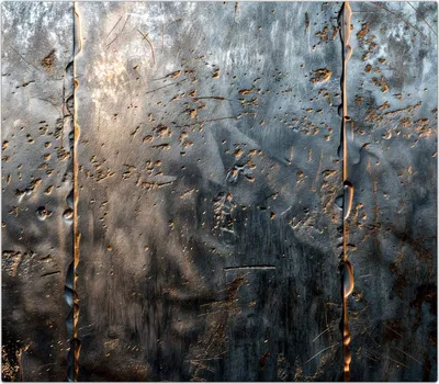 Produktbild von Spritzschutz Herdabdeckplatte Schneidebrett aus Glas Metalltextur 1-Teilig (60x52cm)