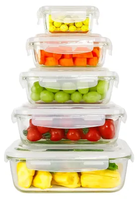 Produktbild von Frischhaltedosenset aus Glas, 5-teilig