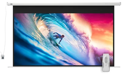 Produktbild von HOMCOM Beamer Leinwand 221x15cm 100 Zoll 16:9 HD 4K Motor Projektionsleinwand