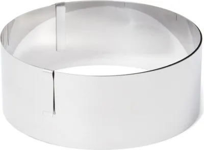 Image de Patisse cercle a gâteau bas réglable en acier inoxydable 13-31cm P02459
