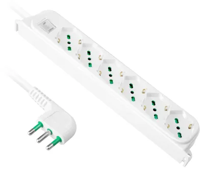 Zdjęcie produktu dla Ekon ECELSTR6BIDESWIT16W, 1,5 m, Wewnętrzna, Typ L, Typ L, Pleciony, Biały