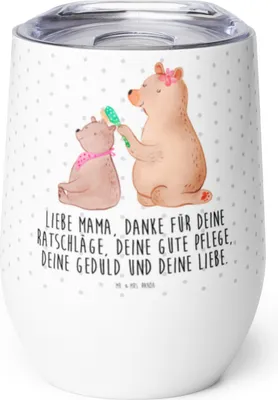 Produktbild von Mr. & Mrs. Panda thermosbecher Bär Kind - Weiß - Geschenk, glühweinbecher, kaffee tasse, Muttertag, Familie, Thermobecher, Mama, Thermo Becher, Edelstahlbecher