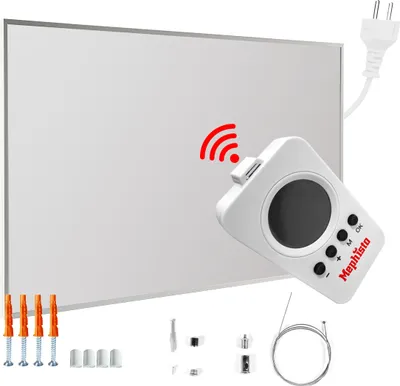 Produktbild von Infrarot Heizung Wand- Standheizung energiesparend Elektroheizung inkl. Fernbedienung und Thermostat WIFI APP Steuerung 1200W inkl. Deckenmontageset
