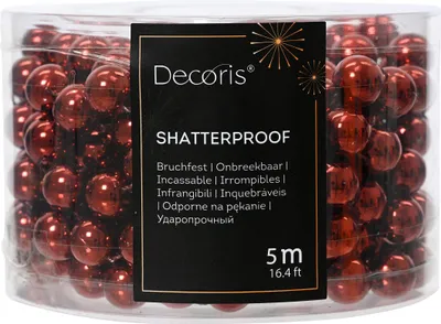 Produktbild von Perlenkette 14mm x 5m Kunststoff - Ochsenblut