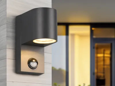 Produktbild von LED Außenwandleuchte Downlight mit Bewegungsmelder Fassadenbeleuchtung Anthrazit