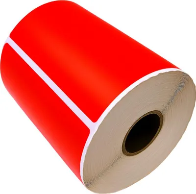 Produktbild von rillprint Rollenetiketten Zebra 102 x 152 mm rot