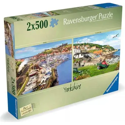 Immagine prodotto di RAVENSBURGER Puzzle, Paesaggi pittoreschi n.1: Yorkshire, 2 puzzle da 500 pezzi