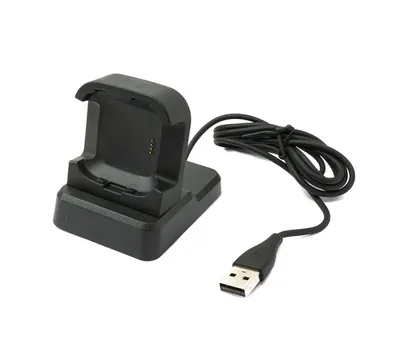 Obrázok produktu pre SYSTEM-S USB 2.0 kábel 120 cm nabíjacia stanica pre inteligentné hodinky Fitbit Versa 1 v čiernej farbe