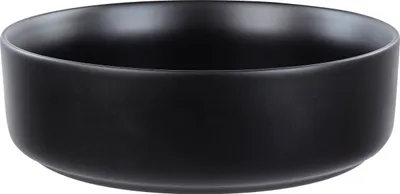 Obrázok produktu pre BELIANI Kúpeľňové umývadlo na dosku čierne keramické okrúhle ⌀ 36 cm moderná kúpeľňa