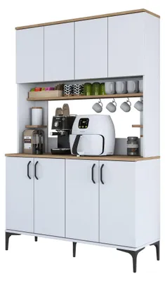 Produktbild von Ceccano - Anrichte, 120x40x184h cm Weiß, 7 Regalböden